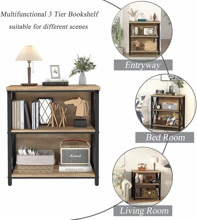 FATORRI 6 Cube Storage Organizer Bookshelf and Small Bookcase for Home Office (Rustic Oak)