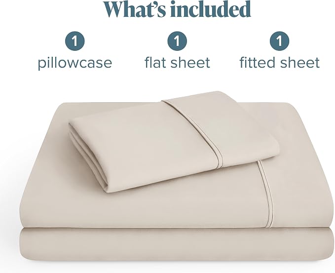 Bare Home Twin XL Sheet Set - 1800 Ultra-Soft Microfiber Twin Extra Long Bed Sheets - Double Brushed - Deep Pockets - Easy Fit - 3 Piece Set - Bedding Sheets & Pillowcases (Twin XL, Wheat)