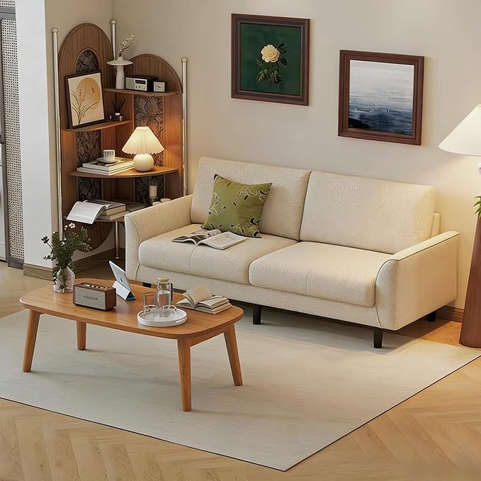 Foldable Coffee Table, Sofa Table, Coffee Tables for Living Room,Minimalist Solid Wood Side Table, Foldable Legs, Natural Wood Color.(31.5IN)