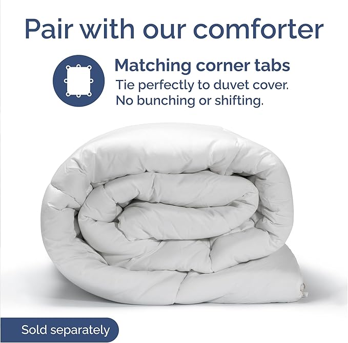 Duvet Cover King Size - Extra Soft King Size Duvet Cover - Lightweight & Breathable - Easy Care & Fade Free with Zipper Closures & Ties - 104" x 90" Inches - (Denim Blue) Comforter Not Included