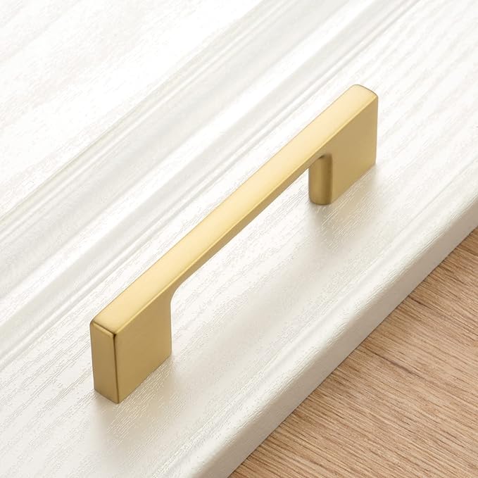 KOOFIZO 10 Pack 3 Inch Brushed Gold Kitchen Cabinet Pulls Gold Cabinet Handles Gold Cabinet Hardware for Kitchen Cabinets Drawer P01 Dresser Cupboard Bedroom Bathroom