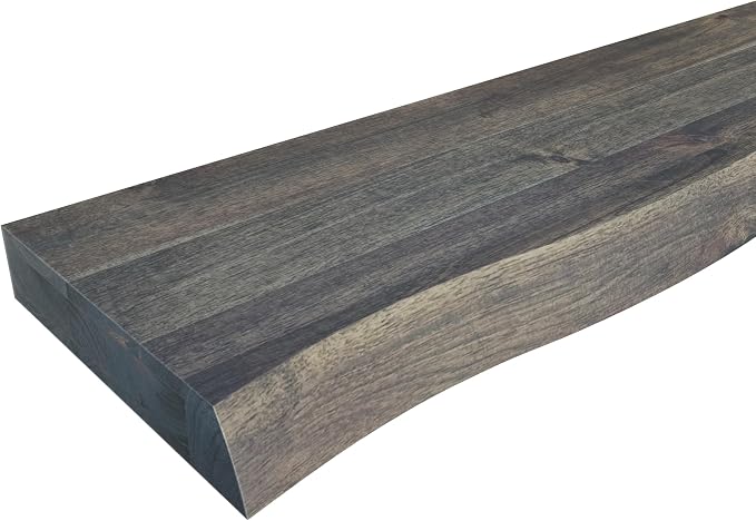 Howizz 36'' Live Edge Floating Shelves for Wall, Acacia Wood Wall Mounted Shelves with Invisible Brackets, Rustic Wooden Shelf Set of 2 for Living Room, Bedroom, Bathroom, Kitchen Decor, Mocha Finish