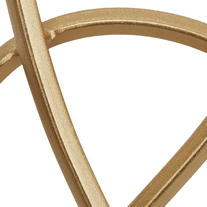 CosmoLiving by Cosmopolitan Metal Abstract Home Wall Decor Interlocking Rings Wall Sculpture, Wall Art 43" x 1" x 22", Gold