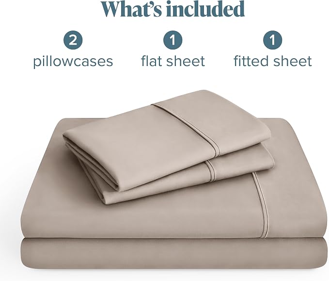 Bare Home King Sheet Set - 1800 Ultra-Soft Microfiber King Bed Sheets - Double Brushed - Deep Pockets - Easy Fit - 4 Piece Set - Bedding Sheets & Pillowcases (King, Khaki)