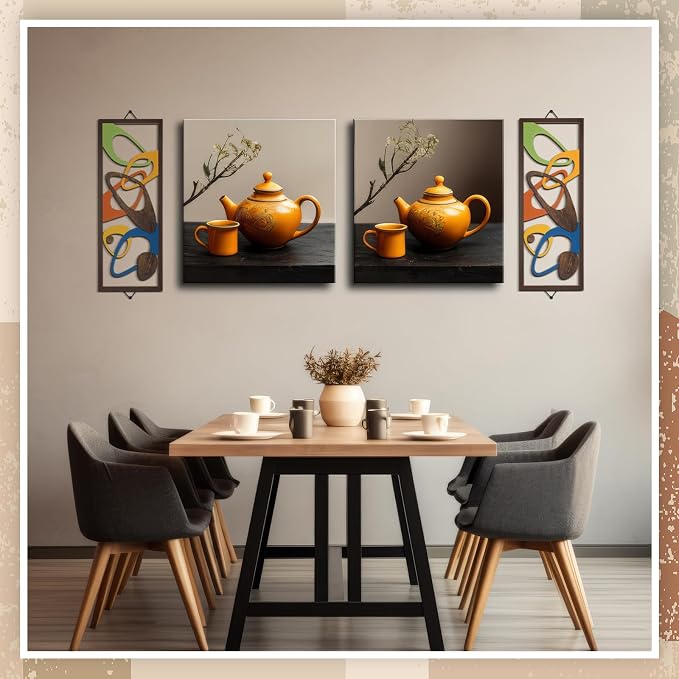 CroBlissful 2 Pcs Mid Century Wall Art Mid Century Modern Decor Elegance Wall Accents Wood Abstract Decor Geometric Panels for Interior Panel Wood Art for Home Living Room