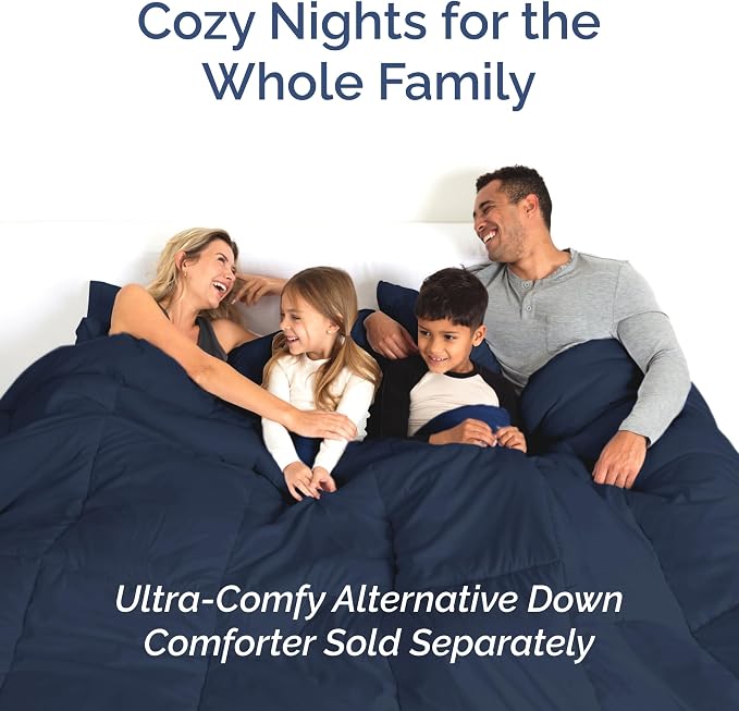 Queen Size 4 Piece Sheet Set - Comfy Breathable & Cooling Sheets - Hotel Luxury Bed Sheets for Women and Men - Deep Pockets, Easy-Fit, Soft and Wrinkle Free Sheets - Navy Blue Oeko-Tex Bed Sheet Set