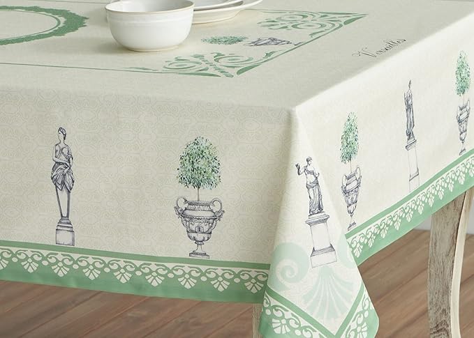 Maison d' Hermine Table Cloth Rectangle Table 100% Cotton 60 x 90 Inches Tablecloth Reusable Decorative for Dining Room Farmhouse Home Valentines Day Decorations Spring Summer - Jardin Du Roy