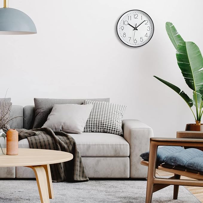 Coloch 2 Pack Table Clock on Stand, 8 Inch Vintage Silent Non-Ticking Wall Clock Decorative Battery Operated Quartz Analog Clocks for Desk, Table, Office, Study, Kitchen, Living Room, Bedroom, School