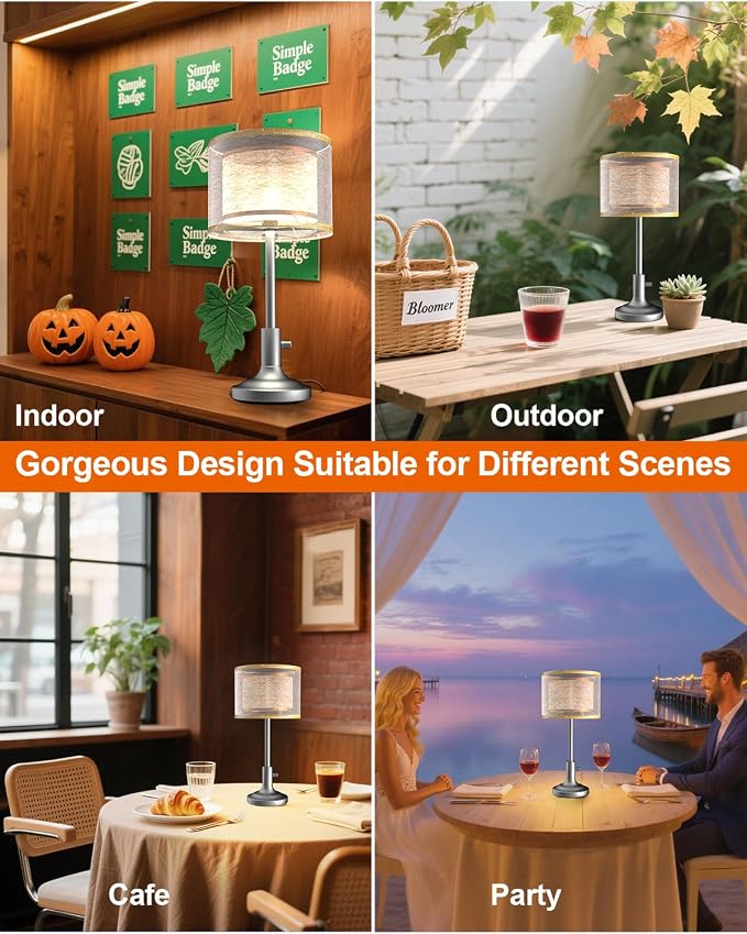 Lightdot Mid Century Table Lamp for Bedroom, Vintage Black Dimmable Table Lamp with 2-Layer Lampshade, Farmhouse Bedside Lamp Nightstand Light for Living Room(Bulbs Included)