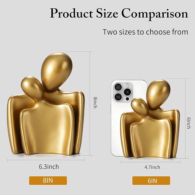 vomiceak Sculptures Home Decor Lover Statues- 8 Inch, Modern Home Decor Couple Statues,Decorations for Living Room Office Bookshelf Bedroom