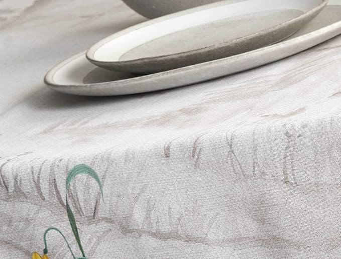 Maison d' Hermine Table Cloth Square Table 100% Cotton 54 x 54 Inches Tablecloth Reusable Decorative for Dining Room Farmhouse Home Valentines Day Decorations Spring Summer - Basse Cour