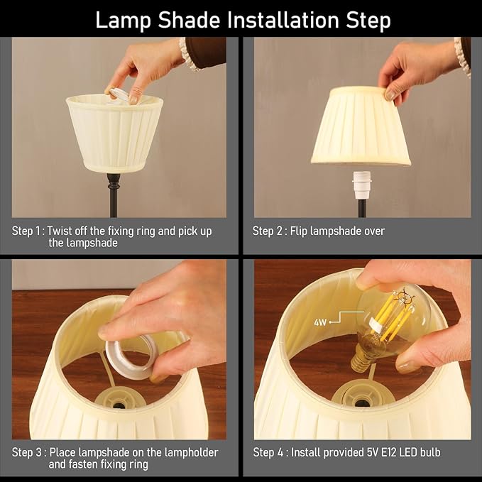 Cordless LED Touch Lamp with Dimmer Portable Small Table Lamp, 18" 2700K Rechargeable Battery Light for Bedside, Dining Room, Bedroom Lamp, Patio, Bar, Night Light, Bathroom (Sand Black)