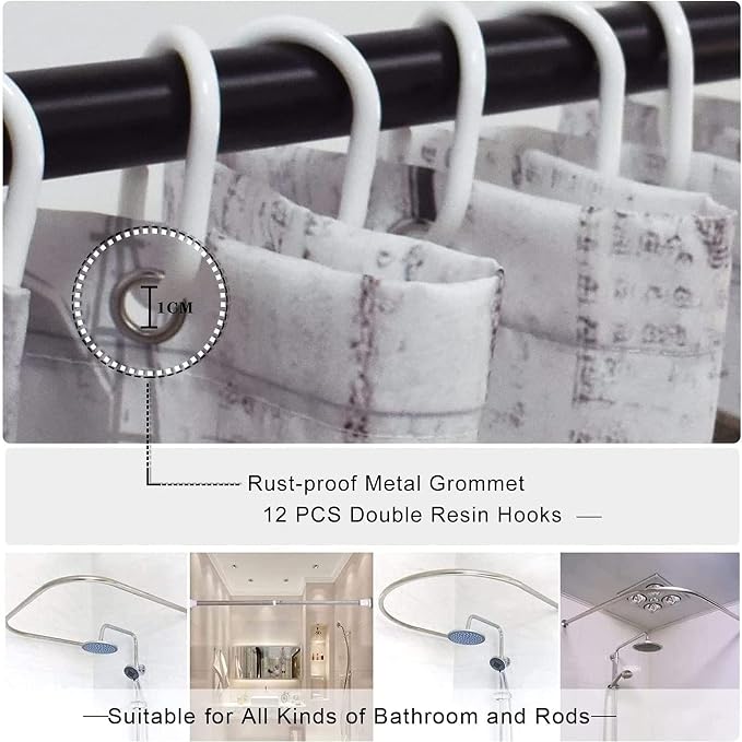 Mid Century Cat Shower Curtain Abstract Boho Geometric Minimalist Black Cat Butterflies Green Leaf Aesthetic Shower Curtain for Bathroom Decoration Accessories with Hooks 72x78 inch