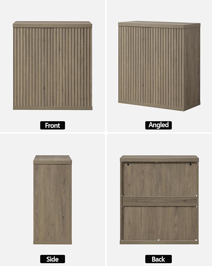 SICOTAS Buffet Cabinet with Storage Accent Sideboard Modern Credenza with Doors & Shelves Fluted Media Console Mid Century Coffee Bar Table for Living Room Kitchen Dining Room Hallway (1PCS)