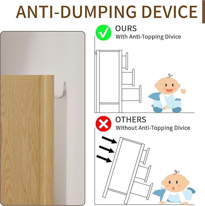 CHUWELL Dresser for Bedroom, 63" Wide Mid Century Modern Chest of Drawers with 9 Large Storage Space and 4 Solid Wood Cylindrical Legs, 9 Drawer Large Dresser for Bedroom(Oak)