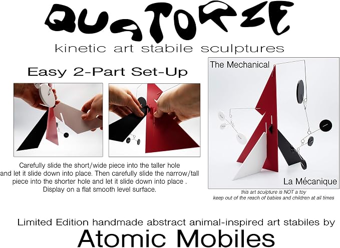Atomic Mobiles Unique La Mechanique Abstract Modern Art Dada Sculpture Mod Stabiles - Midcentury Art Tabletop Sculpture - MCM - Bauhaus Style - Great Gift Idea!