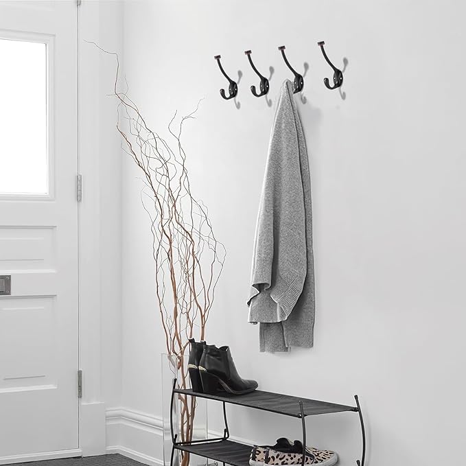 khtumeware The 3 Pack Heavy-Duty zinc Alloy Oil Rubbed Bronze Coat Hook is Suitable for bathrooms, Behind Doors, bedrooms, corridors, and is a Towel Robe Hooks for Both Household and Commercial use