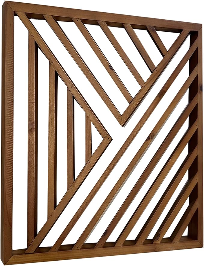 Musanpou Wooden Geometric Home Wall Decor Slatted Wood Design Wall Sculpture,Set of 3 Wood Wall Art decorate,Boho Bathroom Bedroom Living Room rustic Home Decoration