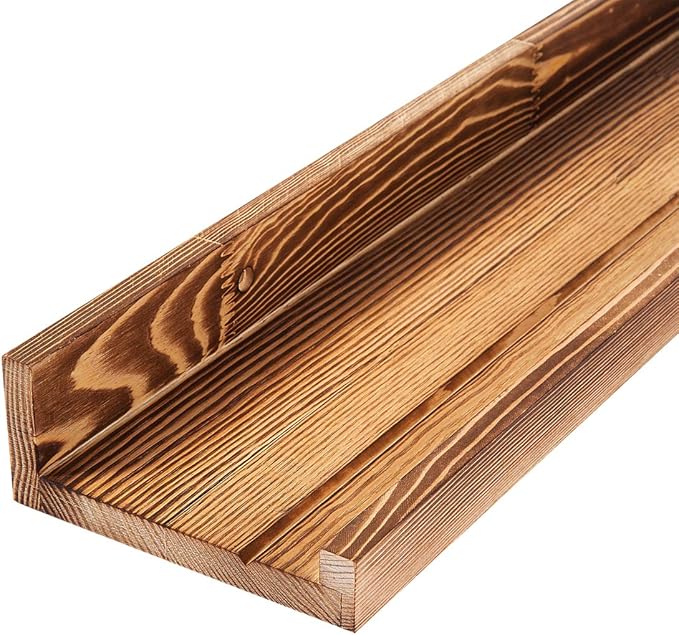 AZSKY Floating Shelves Set of 3, Picture Ledge Shelf, 24 Inches Long Large Nursery Book Shelves for Storage, Kids Bookshelf Wall Mounted for Living Room Bedroom Decor Books Photo Frames