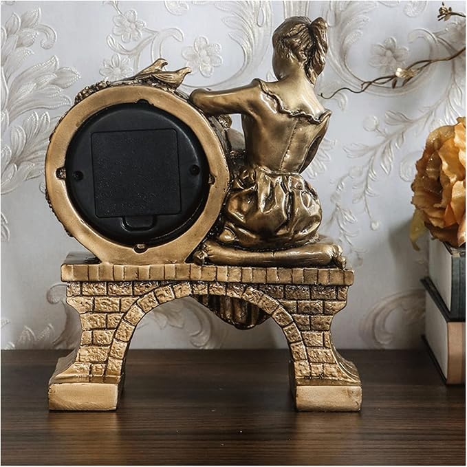Desk Clock Desk Clock Living Room Home Desk Clock Desk Clock Clock Ornaments Alarm Clock Desktop Bedroom Beauty Desk Clock Suitable Home Bedroom Decor (Color : 1)