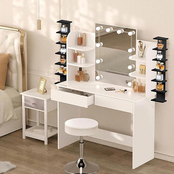 2 Pack 7 Tier Wall Shelf Unit - Lack Floating Shelf, Compact Display Floating Shelf, Vertical Column Wall Decor Mount Floating Storage Organizer Tall Tower Shelf for Bedroom, Living Room