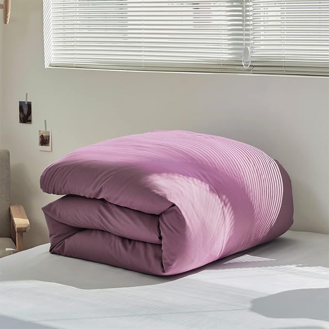 Pureant Dusty Purple Comforter Set King Solid Mauve Bedding Comforter Sets for Women Girls Grape Color King Comforter Soft Dusty Lilac Purple King Size Comforter Sets Lavender Bed