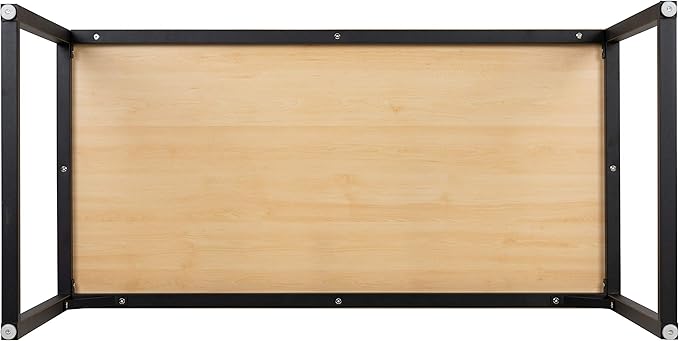 Flash Furniture Tiverton Industrial Modern Desk - Commercial Grade Office Computer Desk and Home Office Desk - 47" Long (Maple/Black)