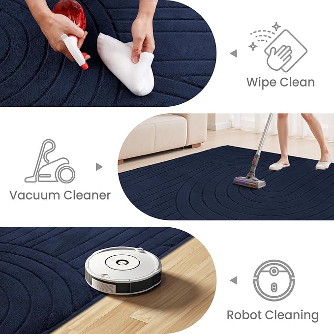 Sour Lemon 5x7 Area Rugs for Living Room,Soft Area Rug Modern Annualrings Rugs Machine Washable Area Rug,Non-Slip Rug Carpet for Bedroom Under Dining Table Home Office Decor