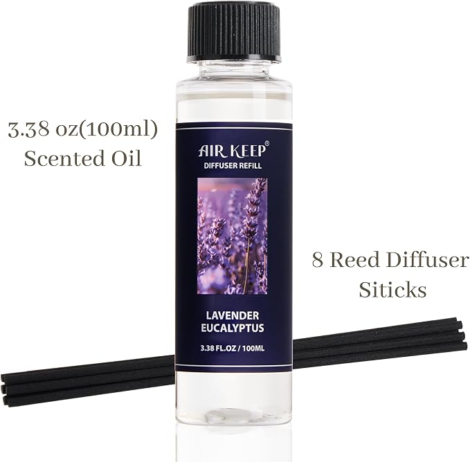 Airkeep Reed Diffuser Oil Refill/Clean Linen/3.38 oz/1 Pack/Air Freshener & Aromatherapy Essential Oil Blend for Home Fragrance – Scented Refill Oil for Bathroom, Bedroom & Home Decor
