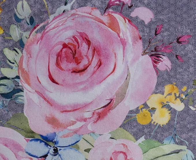 Maison d' Hermine Table Cloth Square Table 100% Cotton 54 x 54 Inches Tablecloth Reusable Decorative for Dining Room Farmhouse Home Valentines Day Decorations Spring Summer- Sweet Rose Lavender - Lush