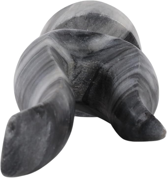 Modern Abstract Sculpture Statue for Home Decor - Unique Accent for Room, Living Room, and Bathroom Decor - Stylish Ornamental Ideal for Office, Shelf, and Coffee Table Decor - 12", Gray & White