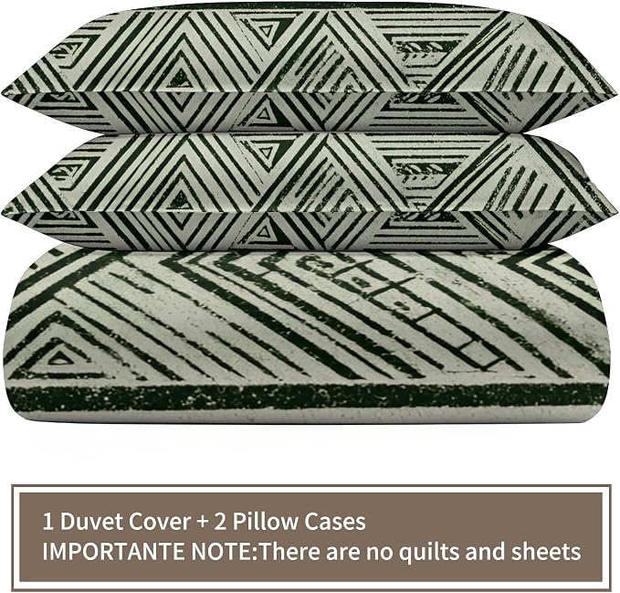 Boho Aztec Duvet Cover California King, Bohemian Exotic Southwestern Bedding Set 3 Piece, Geometric Striped Patterned Comforter Cover with Zipper Soft Microfiber, 2 Pillowcases