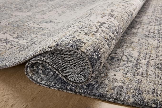 Loloi Amber Lewis Alie Collection ALE-04 Sky/Stone 2'-7'' x 10'-0'', .13'' Pile Height, Runner Rug