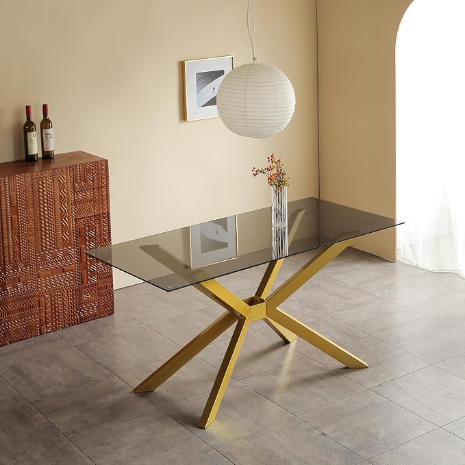 Modern Table Base Gold 29" Metal Dining Table Legs with Suction Cups, Desk Base for Marble,Glass,Wood Top, Furniture Legs for Coffee Table, Home,Kitchen, Office (Gold)