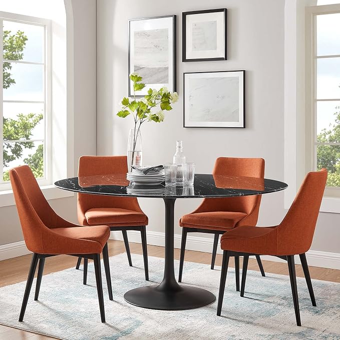 Modway Lippa Dining Table, 60", Black Black