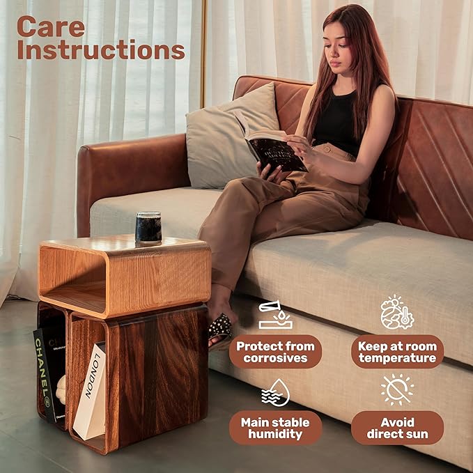 Wooden Cube Storage Shelf Organizer, Bookshelf for Bedroom, Livingroom, Dormroom, Home Office, Studyroom, Home Decor and Contemporary Spaces (Red Oak | Pack of 1)