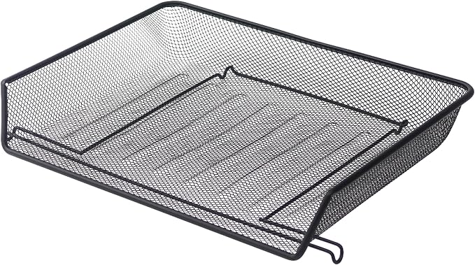 Brenton Studio™ Metro Mesh Self-Stacking Side-Loading Letter Tray, Black