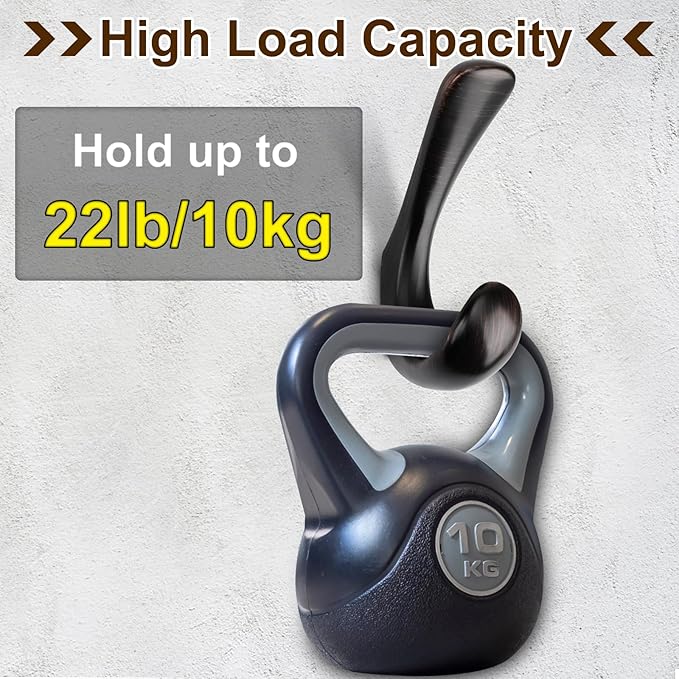 1 Pack Towel Hooks for Bathrooms Wall Mounted, Oil Rubbed Bronze Bathroom Hooks for Towels, Robe & Towel Hook for Wall, Modern Bath Towel Hook