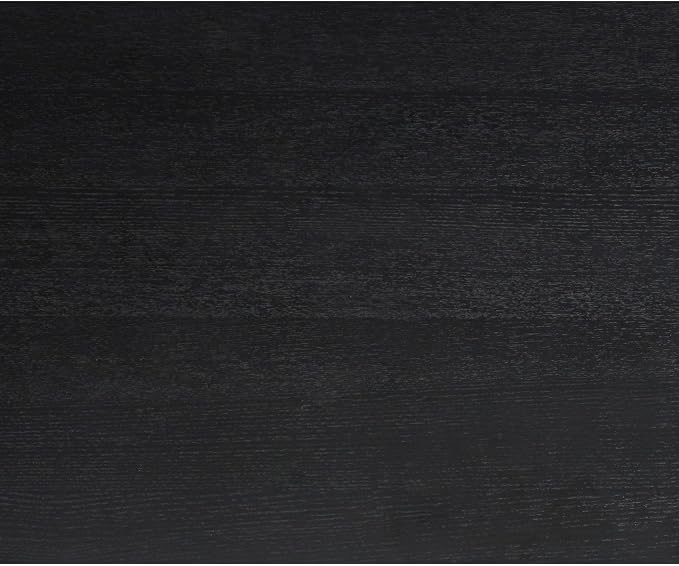 Wood Console Table, 58" Modern Minimalist Long Sofa Table Behind Couch with Uniquely Curved Legs and Engineered Wood Finish for Hallway Entryway Living Room Entrance, Black