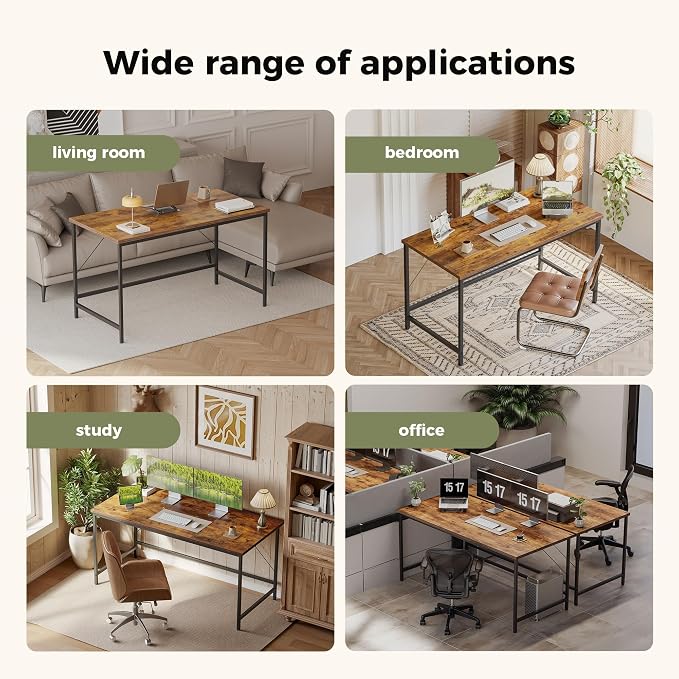 Mericonia 48 inch Computer Desk, Gaming Desk for Small Spaces, Modern Simple Style Table for Home Office, Study Student Writing Table