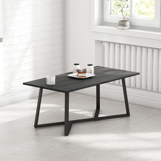 FUSHIAIPTC Metal Coffee Table Legs, Heavy Duty 18 Inch DIY Geometry Base for Table Furniture Legs for Night Stands, End Table, Bench, TV Stands Matte Black