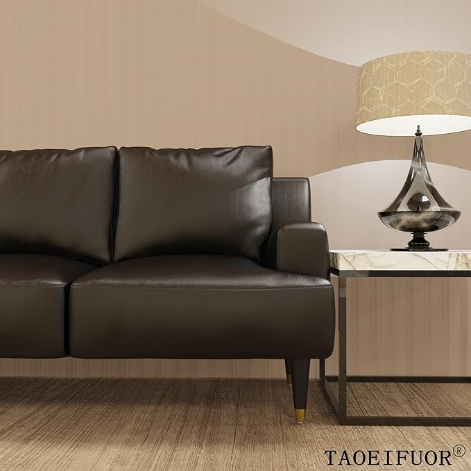Round Solid Matte Black Rubberwood Replacement Couch Legs (6-Inch Set of 4)
