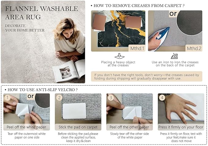 Area Rugs for Living Room, 5x7 Washable Rug Black Soft Low Pile Non-Slip Carpet Stain Resistant Carpets for Bedroom Dining Room Farmhouse Nursery, Retro Branches and Leaves Elegant Flowers