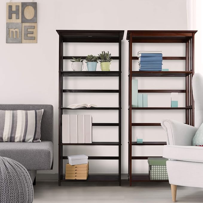 Casual Home Mission Style 5-Shelf Bookcase, Walnut
