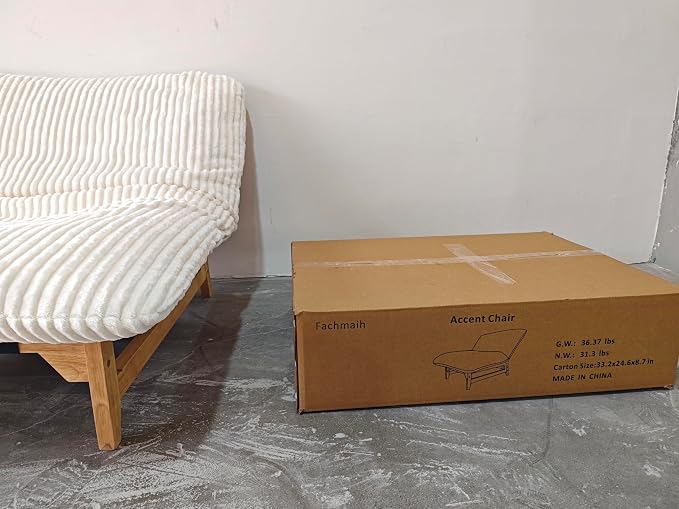 Living Room Chairs Comfy Accent Reading Chair Giant Bean Bag Cloud Chair with Frame for Adults Oversized Beanbag Lounge Sofa for Bedroom (White)
