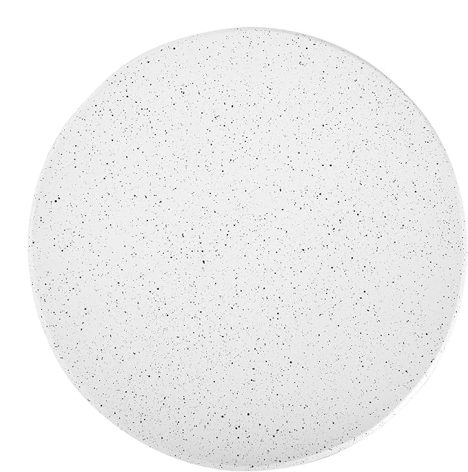 ø15.5'' Faux Concrete Cement Round Side Table End Table, Modern Contemporary Minimalist White Finish Style, MGO Material for Indoor & Outdoor, No Assembly, White