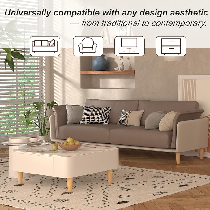 Wood Furniture Legs Set of 4 Heavy Duty 6 Inch,Solid Table & Couch Legs Replacement, Feet for Sofa Ottoman Loveseat Bench Dresser- Solid Wooden Legs with Vernished Finish
