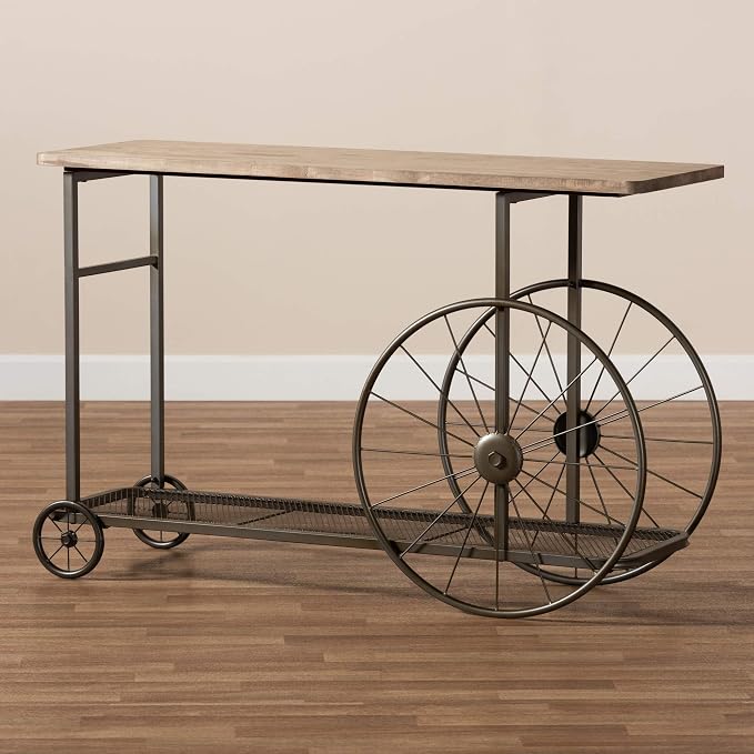Baxton Studio Console Tables, Natural/Black