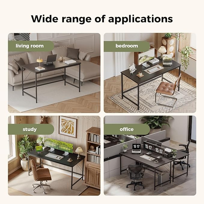 Mericonia 48 inch Computer Desk, Gaming Desk for Small Spaces, Modern Simple Style Table for Home Office, Study Student Writing Table