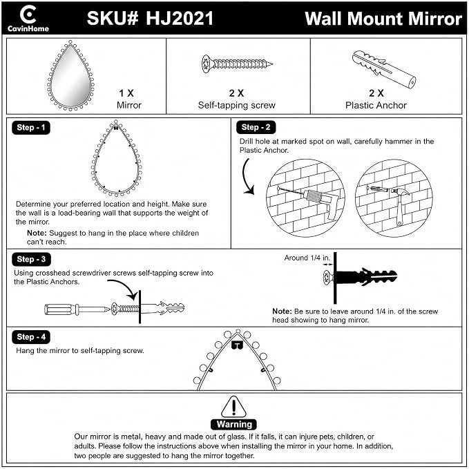 Antique Gold Teardrop Mirror Unique with Ball Frame โ 24"x36" Beaded Large Decorative Ornate Wall Mirror for Bathroom, Bedroom, Living Room, Hallway